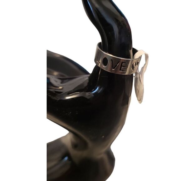 Stainless Steel Ring Love Stamped Size 7 - Picture 5 of 15